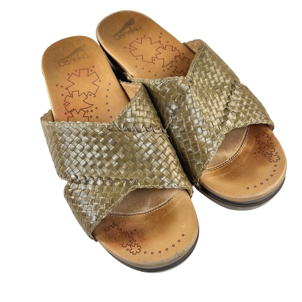 Dankso Mila Woven Leather Slide Sandals‎ Women's Size 8.5, 39